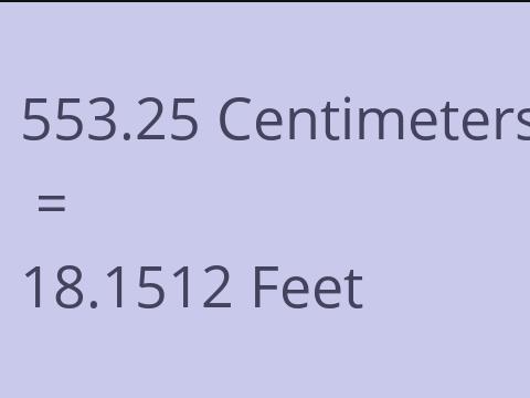 553.25 CM TO FEET