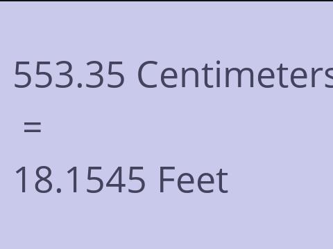 553.35 CM TO FEET