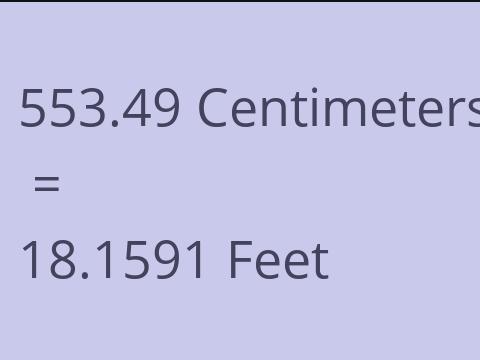 553.49 CM TO FEET