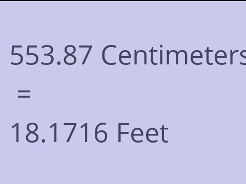 553.87 CM TO FEET