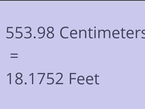 553.98 CM TO FEET