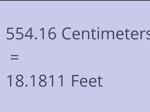 554.16 CM TO FEET