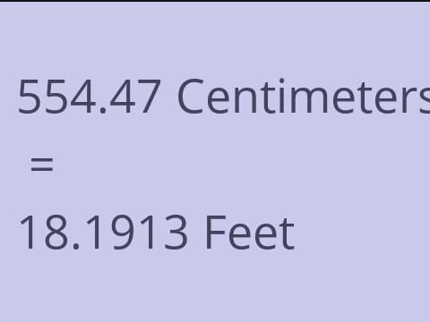 554.47 CM TO FEET