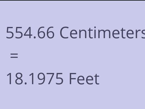 554.66 CM TO FEET