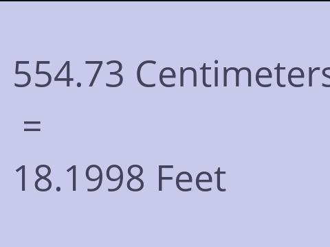 554.73 CM TO FEET