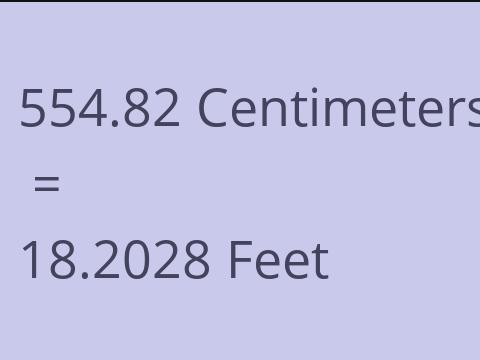 554.82 CM TO FEET