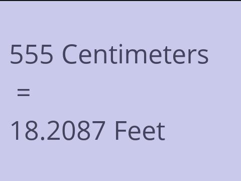 555 CM TO FEET