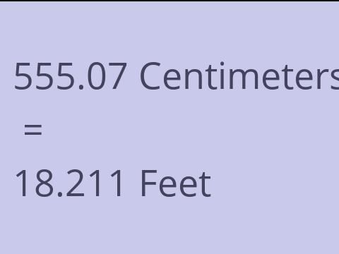 555.07 CM TO FEET