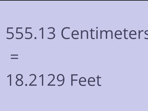 555.13 CM TO FEET