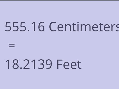 555.16 CM TO FEET