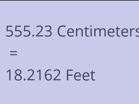 555.23 CM TO FEET