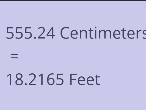 555.24 CM TO FEET