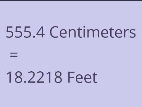 555.4 CM TO FEET