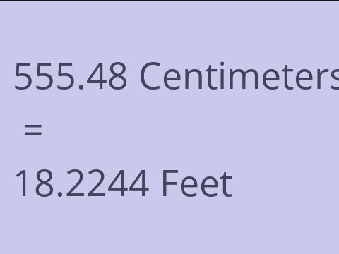 555.48 CM TO FEET