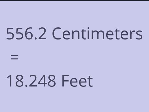 556.2 CM TO FEET