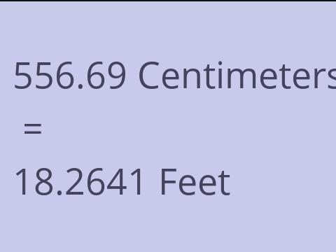 556.69 CM TO FEET