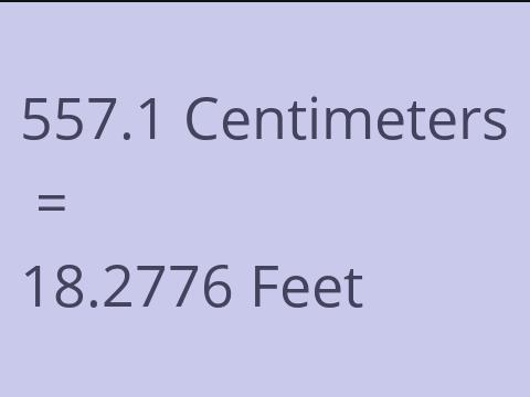 557.1 CM TO FEET