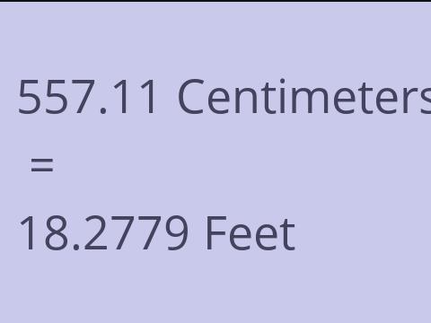 557.11 CM TO FEET