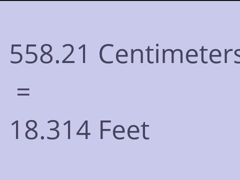 558.21 CM TO FEET