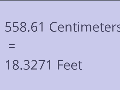 558.61 CM TO FEET