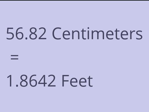 56.82 CM TO FEET