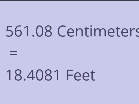 561.08 CM TO FEET