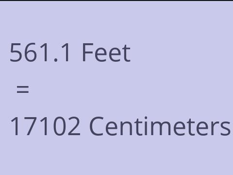 561.1 FEET TO CM