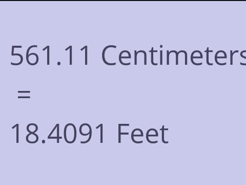 561.11 CM TO FEET