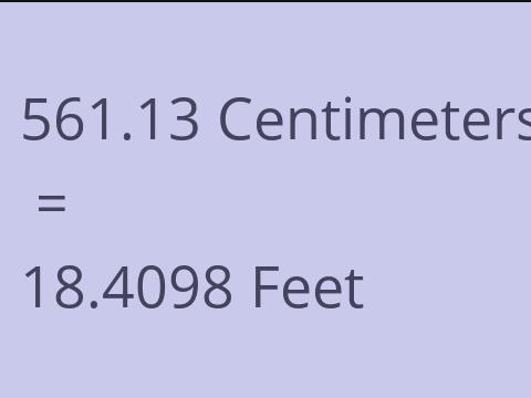 561.13 CM TO FEET