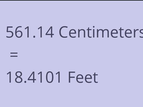 561.14 CM TO FEET