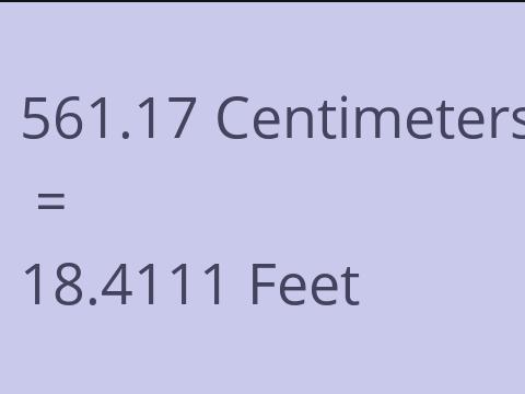 561.17 CM TO FEET