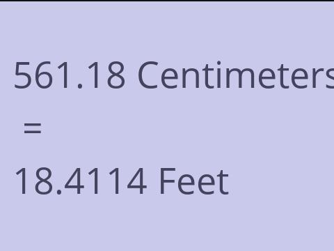 561.18 CM TO FEET