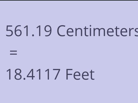 561.19 CM TO FEET