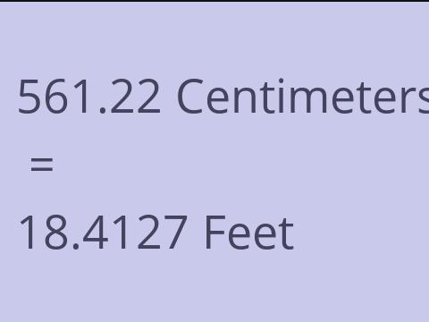 561.22 CM TO FEET