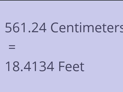 561.24 CM TO FEET