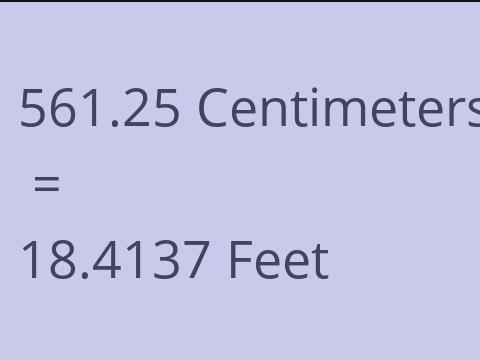 561.25 CM TO FEET