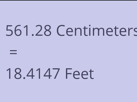 561.28 CM TO FEET