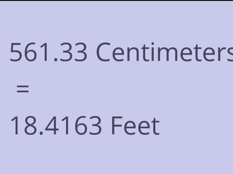 561.33 CM TO FEET