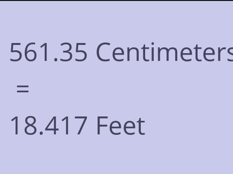 561.35 CM TO FEET