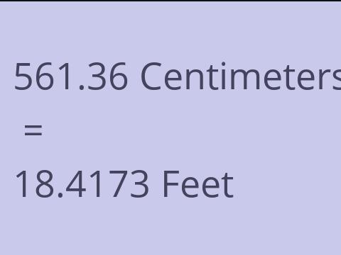 561.36 CM TO FEET