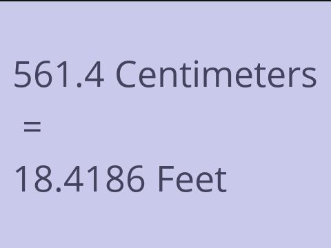 561.4 CM TO FEET