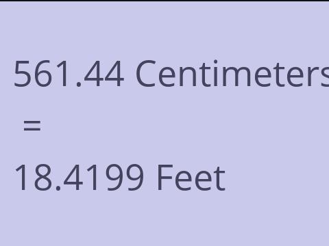 561.44 CM TO FEET