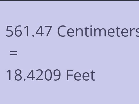 561.47 CM TO FEET