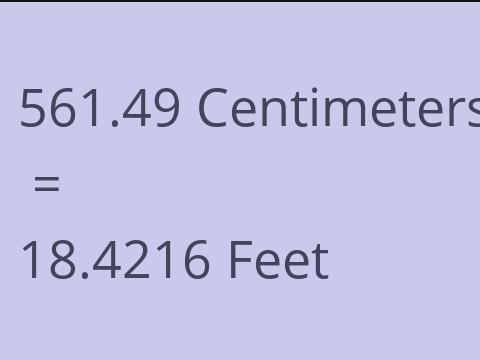 561.49 CM TO FEET