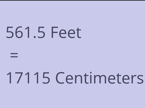 561.5 FEET TO CM