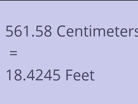 561.58 CM TO FEET