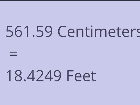 561.59 CM TO FEET