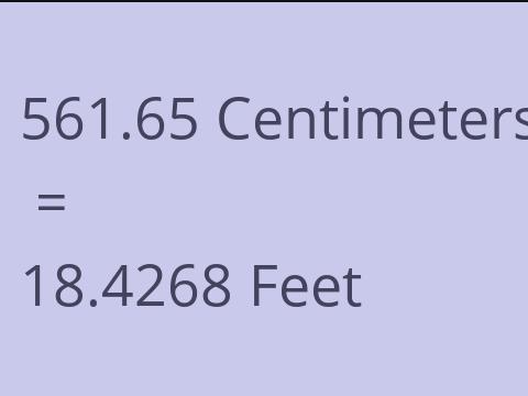 561.65 CM TO FEET