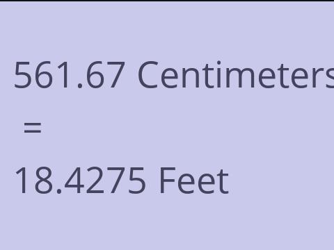 561.67 CM TO FEET