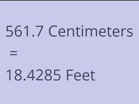 561.7 CM TO FEET